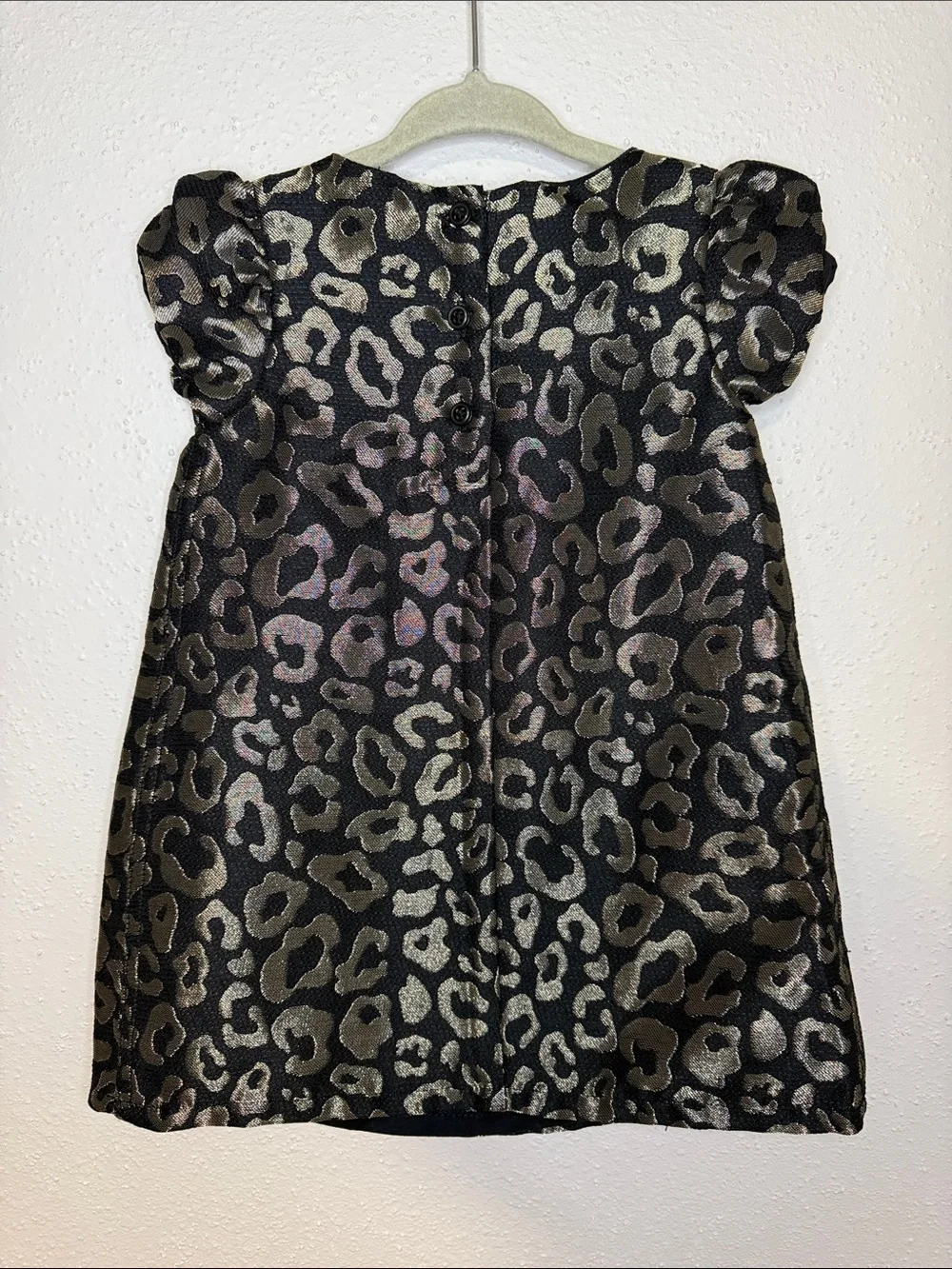 Gymboree Metallic Black and Gold Leopard Dress